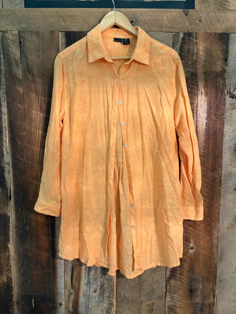 Tahari Tangerine Linen Cover Up